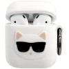 Чехол CG Mobile Karl Lagerfeld для AirPods 1&2 KLACA2SILCHWH (белый)