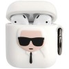 Чехол CG Mobile Karl Lagerfeld для AirPods 1&2 KLACCSILKHWH (белый)